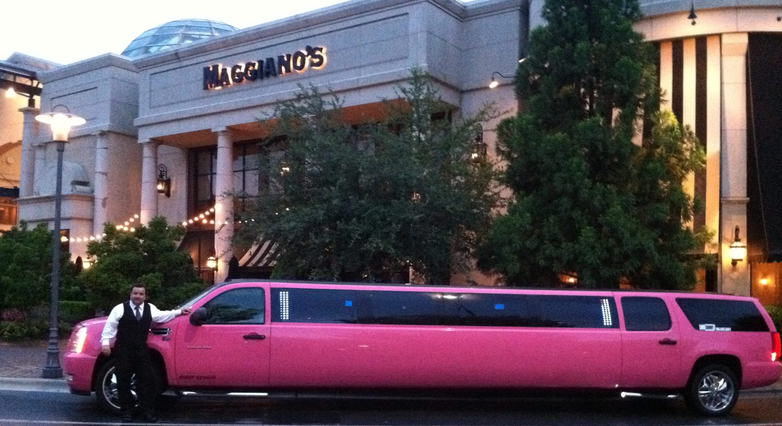 Maggianos pink limo Johnny B's