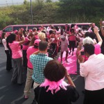 Our Pink Limo participating in a Charlotte NC Breast Cancer Awareness celebration in October
